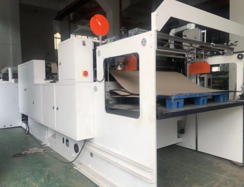 800gsm cardboard roll to sheet cutting machine test
